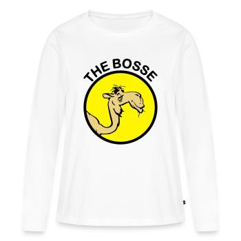 The Bosse I - T-shirt manches longues Premium bio Femme - blanc - Devant - Julia (174cm)