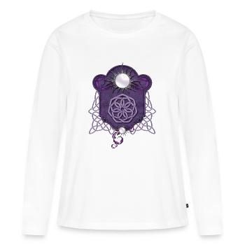 Noeud celtique décoratif élégant. - T-shirt manches longues Premium bio Femme - blanc - Devant - Julia (174cm)