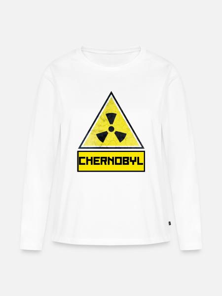 Tschernobyl radioaktiv - Frauen Premium Bio Langarmshirt - Weiß