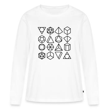 mathematical geometry - Women's Premium Organic Long Sleeve Shirt - white - Front - Julia (174cm)
