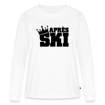 apres ski - Frauen Premium Bio Langarmshirt - Weiß - Vorne - Julia (174cm)