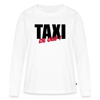 Taxi de ouf ! - T-shirt manches longues Premium bio Femme - blanc - Devant - Julia (174cm)