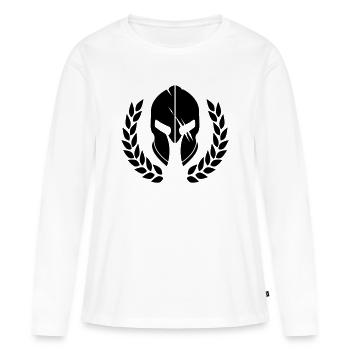 sparta - T-shirt manches longues Premium bio Femme - blanc - Devant - Julia (174cm)