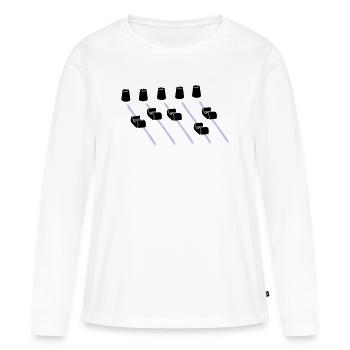 music mixer - Women's Premium Organic Long Sleeve Shirt - white - Front - Julia (174cm)