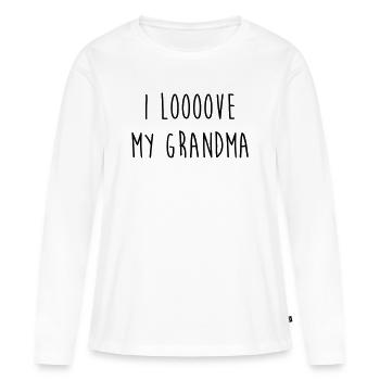 Großmütter / Oma / Mami / Großmutter / Mamy - Frauen Premium Bio Langarmshirt - Weiß - Vorne - Julia (174cm)