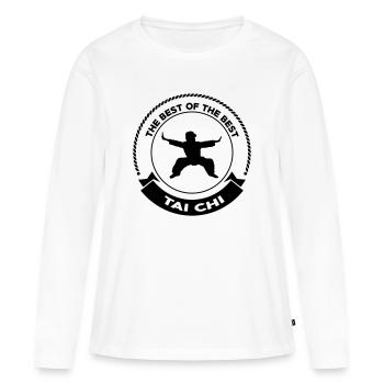 Taijiquan / Tai-Chi Chuan / Tai Chi / Tai-Chi - T-shirt manches longues Premium bio Femme - blanc - Devant - Julia (174cm)