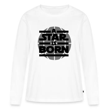 a star is born - T-shirt manches longues Premium bio Femme - blanc - Devant - Julia (174cm)