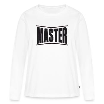 maître esclave BDSM bondage domine fétiche maîtresse - T-shirt manches longues Premium bio Femme - blanc - Devant - Julia (174cm)