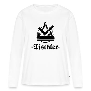 Tischler, Zunftzeichen mit alter Schrift - Frauen Premium Bio Langarmshirt - Weiß - Vorne - Julia (174cm)