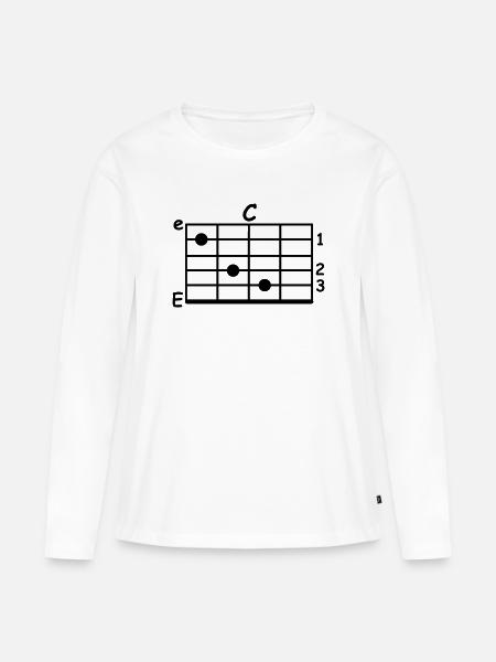 chord - Women's Premium Organic Long Sleeve Shirt - white