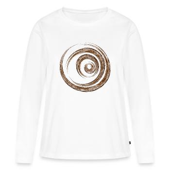 cercle - T-shirt manches longues Premium bio Femme - blanc - Devant - Julia (174cm)