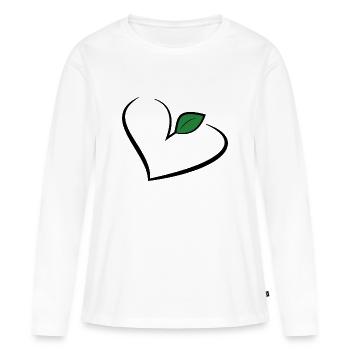 Vegan Veganer Veggie - Frauen Premium Bio Langarmshirt - Weiß - Vorne - Julia (174cm)