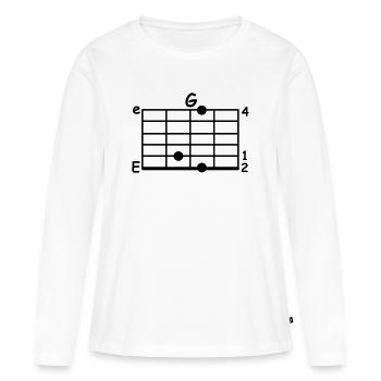 Musicien Accord - T-shirt manches longues Premium bio Femme - blanc - Devant - Julia (174cm)
