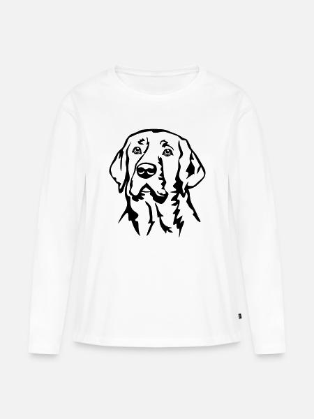 Broholmer Kopf - Frauen Premium Bio Langarmshirt - Weiß