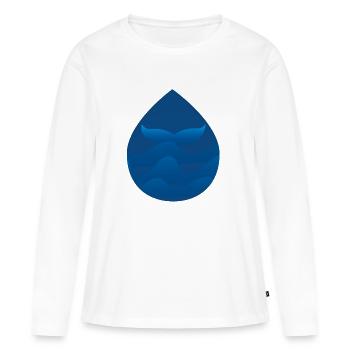 Diving into the deep - Women's Premium Organic Long Sleeve Shirt - white - Front - Julia (174cm)
