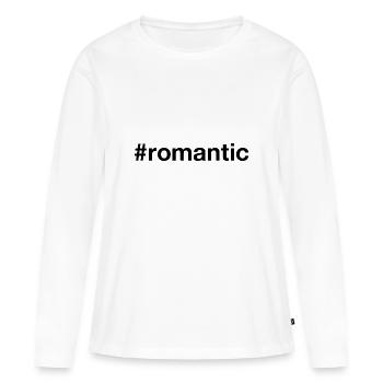 ROMANTIQUE - T-shirt manches longues Premium bio Femme - blanc - Devant - Julia (174cm)