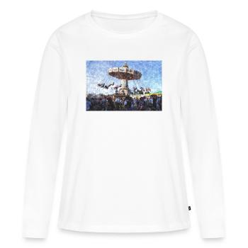Festival folklorique de Straubing - T-shirt manches longues Premium bio Femme - blanc - Devant - Julia (174cm)
