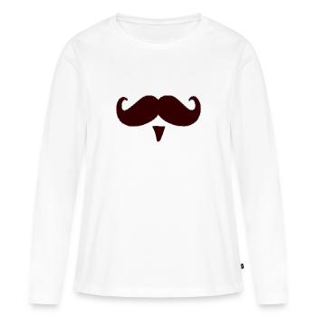 Cadeau de moustache moustache moustache - T-shirt manches longues Premium bio Femme - blanc - Devant - Julia (174cm)
