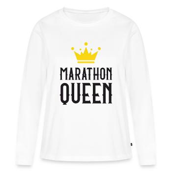 Marathon Queen - Frauen Premium Bio Langarmshirt - Weiß - Vorne - Julia (174cm)