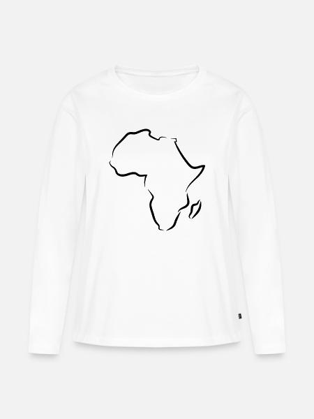 Afrika-Übersicht - Frauen Premium Bio Langarmshirt - Weiß