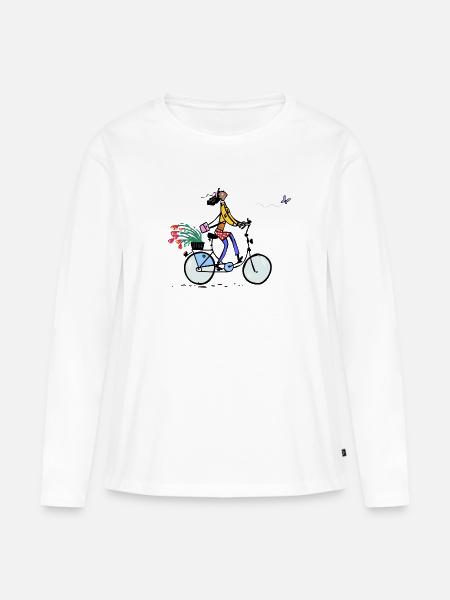 Guten Morgen schöner Tag - Frauen Premium Bio Langarmshirt - Weiß