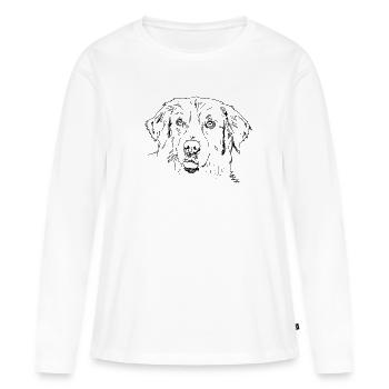 Golden Retrievers - T-shirt manches longues Premium bio Femme - blanc - Devant - Julia (174cm)