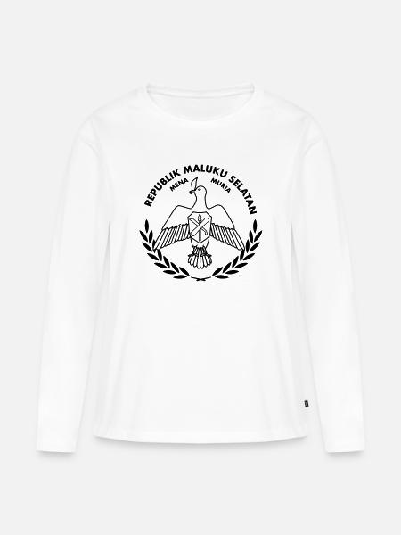 Republik Maluku Selatan - Maglia a maniche lunghe ecologica premium da donna - bianco