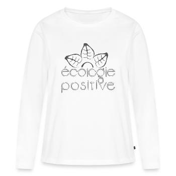 positive ecology - Women's Premium Organic Long Sleeve Shirt - white - Front - Julia (174cm)