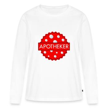 Apotheker - Apotheke - Frauen Premium Bio Langarmshirt - Weiß - Vorne - Julia (174cm)