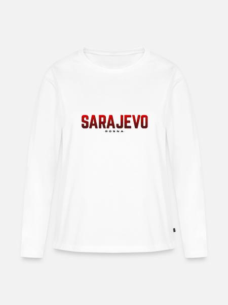 Bosnia Sarajevo - Premium økologisk langærmet T-shirt til kvinder - hvid