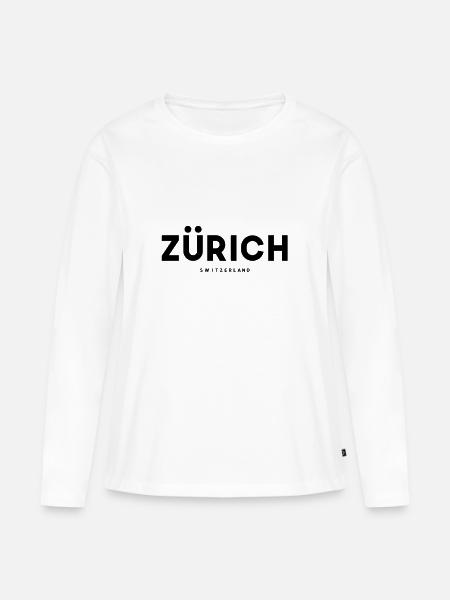 Zürich Zürcher Schweiz - Frauen Premium Bio Langarmshirt - Weiß