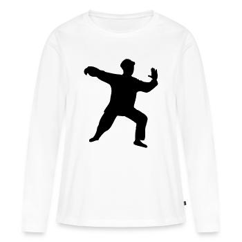 Chinese forms of taichiquan training - Women's Premium Organic Long Sleeve Shirt - white - Front - Julia (174cm)