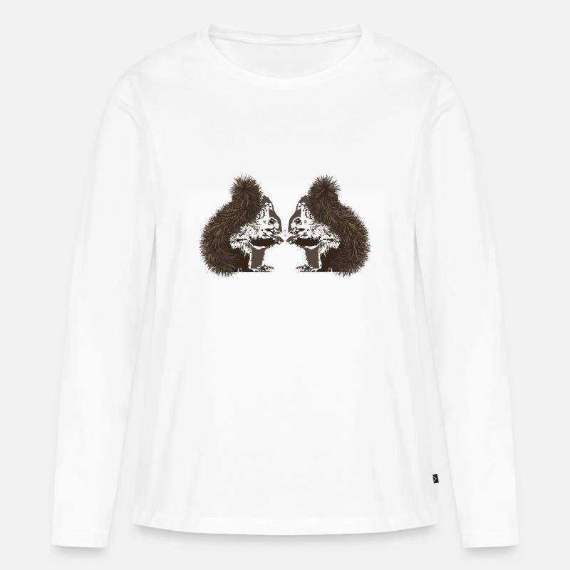 Eichhörnchen, Eichhörnchen - Frauen Premium Bio Langarmshirt - Weiß