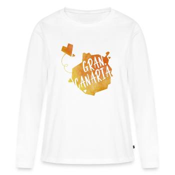 Gran Canaria - Frauen Premium Bio Langarmshirt - Weiß - Vorne - Julia (174cm)