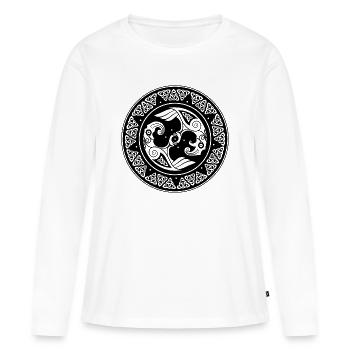 Wikinger - Frauen Premium Bio Langarmshirt - Weiß - Vorne - Julia (174cm)