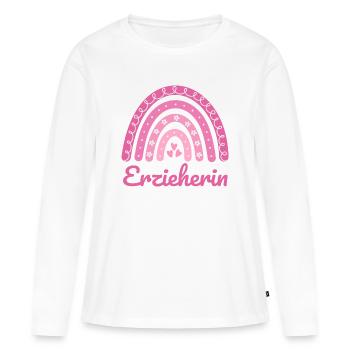 Kindergarten teacher Regenbogen - Women's Premium Organic Long Sleeve Shirt - white - Front - Julia (174cm)