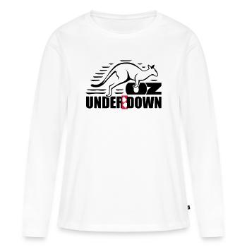 down under - T-shirt manches longues Premium bio Femme - blanc - Devant - Julia (174cm)