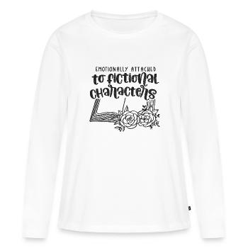 Livre Livres Le lecteur de rat de bibliothèque - T-shirt manches longues Premium bio Femme - blanc - Devant - Julia (174cm)