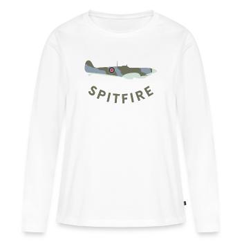 Spitfire fighter plane - Women's Premium Organic Long Sleeve Shirt - white - Front - Julia (174cm)