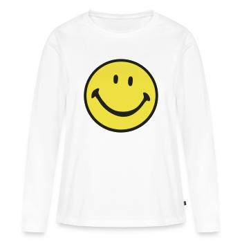Smile - Women's Premium Organic Long Sleeve Shirt - white - Front - Julia (174cm)