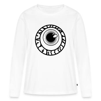 Pupille oculaire, opticien - T-shirt manches longues Premium bio Femme - blanc - Devant - Julia (174cm)