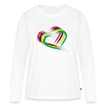 Maurice Coeur - T-shirt manches longues Premium bio Femme - blanc - Devant - Julia (174cm)