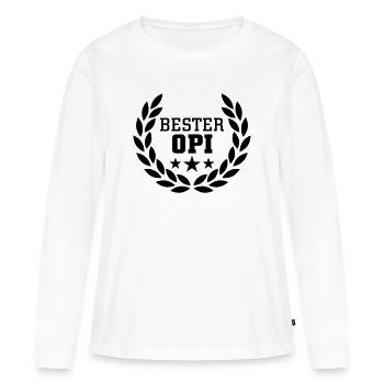 Bester Opi - Frauen Premium Bio Langarmshirt - Weiß - Vorne - Julia (174cm)