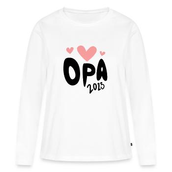 Opa 2023 - Opa werden - Bald Opa - Frauen Premium Bio Langarmshirt - Weiß - Vorne - Julia (174cm)