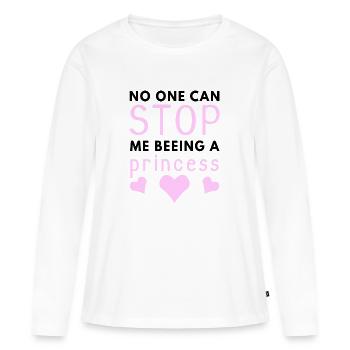 Princesse - T-shirt manches longues Premium bio Femme - blanc - Devant - Julia (174cm)