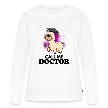 Doctoral Thesis Doctorate Doctorate Doctorate - Women's Premium Organic Long Sleeve Shirt - white - Front - Julia (174cm)