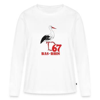 Bas-Rhin - Frauen Premium Bio Langarmshirt - Weiß - Vorne - Julia (174cm)