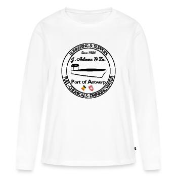Logo Bunkering & supplying vessel Port of Antwerp - Women's Premium Organic Long Sleeve Shirt - white - Front - Julia (174cm)