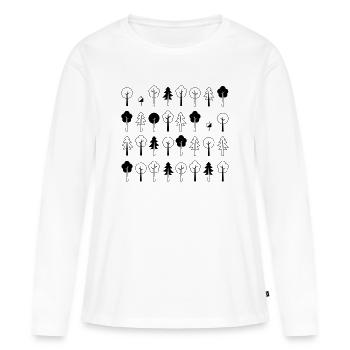 Course d’orientation [01.1] [Course d’orientation] [V] - T-shirt manches longues Premium bio Femme - blanc - Devant - Julia (174cm)