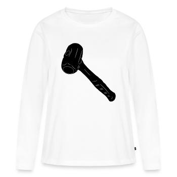 Masse - T-shirt manches longues Premium bio Femme - blanc - Devant - Julia (174cm)